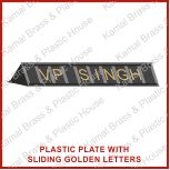 Plastic Desk Plate Sliding Letters